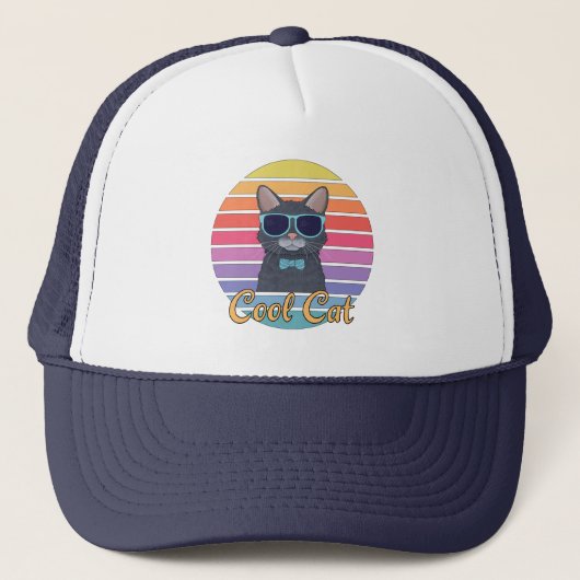 Eén koele kat trucker pet (Voorkant)