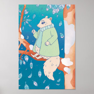 Een koele winterochtend poster