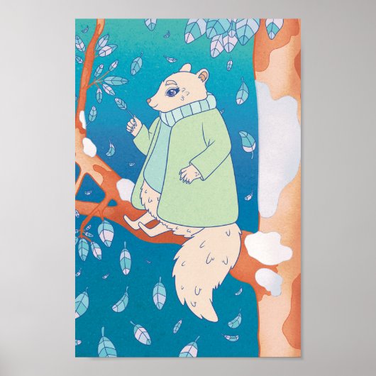 Een koele winterochtend poster (Voorkant)