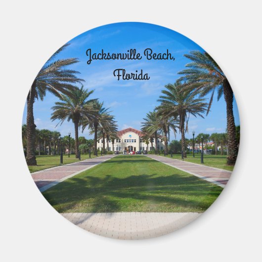 Een koelkast magneet van Jacksonville Beach, Flori (Voorkant)
