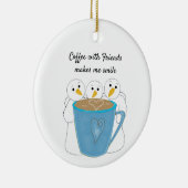 Een koffie delen met een keramisch Ornament van vr (Rechts)