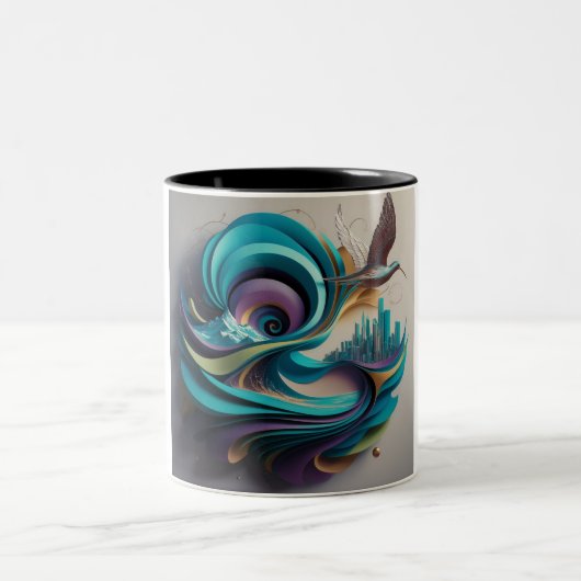 Een koffie-Mok Tweekleurige Koffiemok (Center)