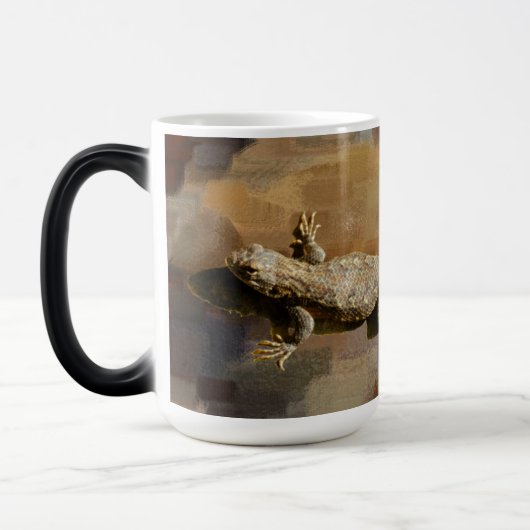 Een koffiehagedis magische mok (Links)