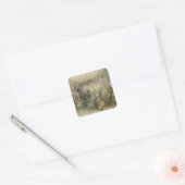 Een koffiehuis, Constantinopel, 1854 (pen & inkt & Vierkante Sticker (Envelop)