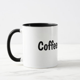 Een koffiemok die misschien geen koffie bevat. mok