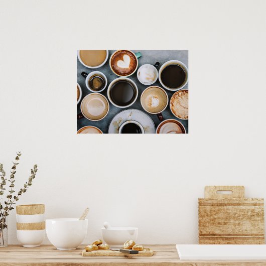 Een koffieoverdekte droom van Caffeine Poster (Keuken)