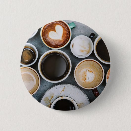 Een koffieoverdekte droom van Caffeine Ronde Button 5,7 Cm (Voorkant)