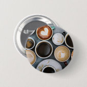 Een koffieoverdekte droom van Caffeine Ronde Button 5,7 Cm (Voorkant /achterkant)