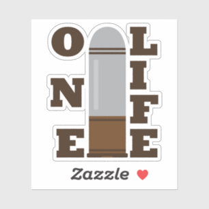 Eén kogel, één leven, één familie vernietigen sticker