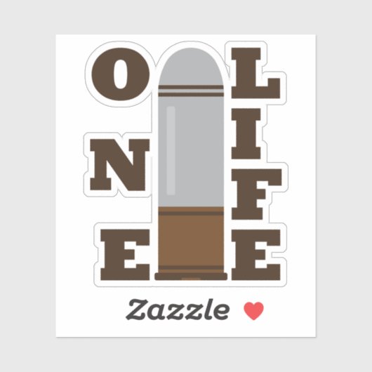 Eén kogel, één leven, één familie vernietigen sticker (Vel)