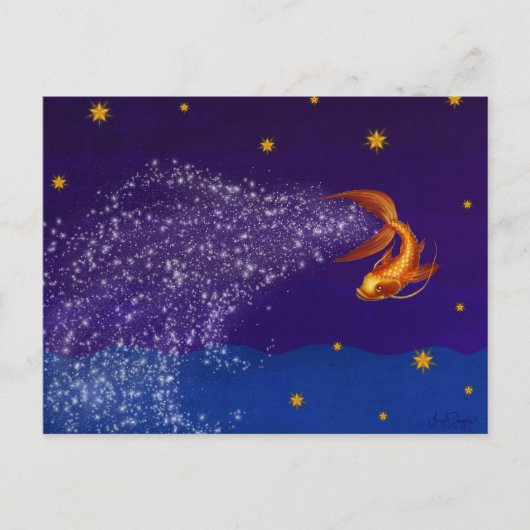 Een Koi tussen de sterren - briefkaart (Voorkant)