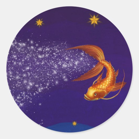 Een Koi Tussen de Sterren - sticker (Voorkant)