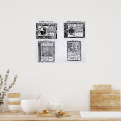 Een koloniale biljet van zes dollar poster (Keuken)