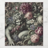 🎭 Een kolossale komedie – Gotisch Victoriaans Wijn Etiket (Enkel label)