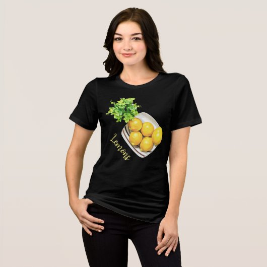 Een kom citroenen Tri-Blend shirt (Voorkant volledig)