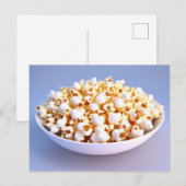 Een kom popcorn feestdagenkaart (Voorkant / Achterkant)