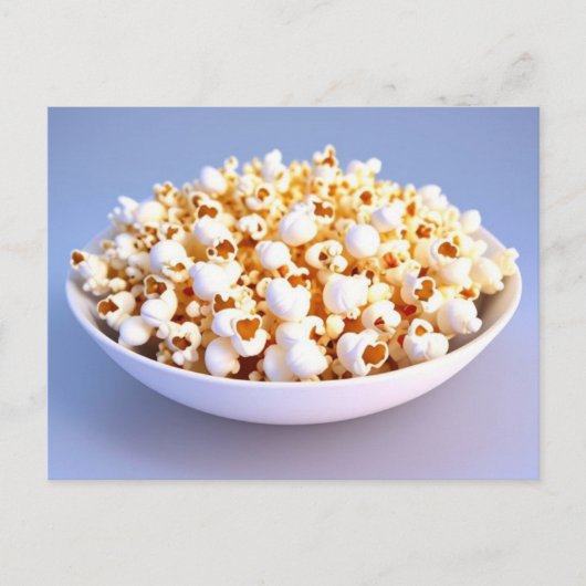 Een kom popcorn feestdagenkaart (Voorkant)