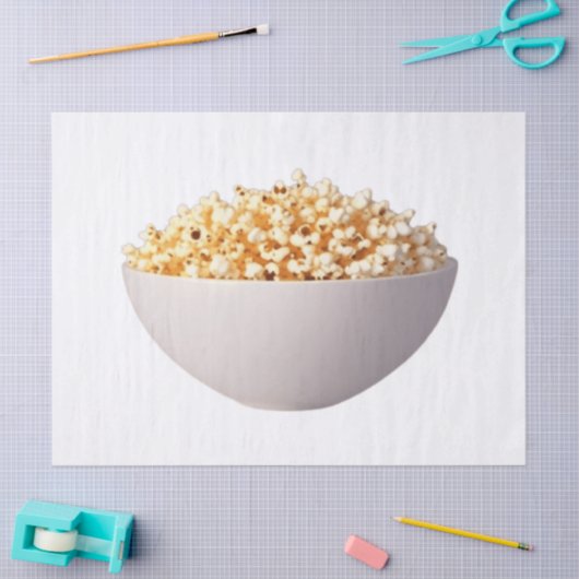 Een kom popcorn tissuepapier (Craft)