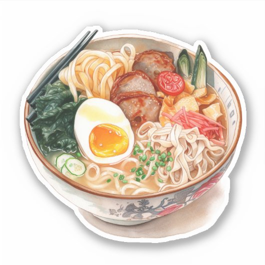 Een kom van Yummy Ramen Sticker (Voorkant)