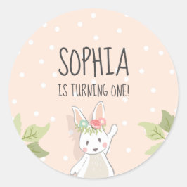 Een Konijn Favor Tag Sticker Cupcake Versiering Ro