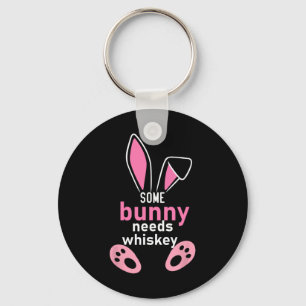 Een konijn heeft whisky nodig sleutelhanger
