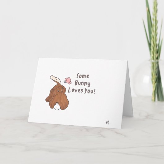 Een konijn houdt van je 2 Kaart (Voorkant)