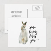 Een konijn houdt van je briefkaart Notecard (Voorkant / Achterkant)
