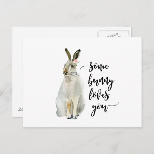 Een konijn houdt van je briefkaart Notecard (Voorkant / Achterkant)