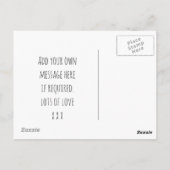 Een konijn houdt van je briefkaart Notecard (Achterkant)