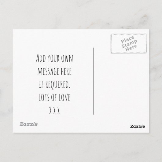 Een konijn houdt van je briefkaart Notecard (Achterkant)