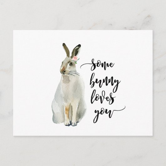 Een konijn houdt van je briefkaart Notecard (Voorkant)