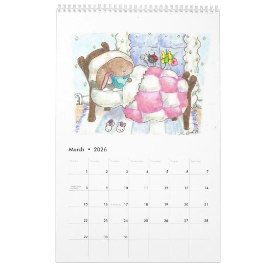 Een konijn houdt van je! Kalender 2026 (Mar 2026)