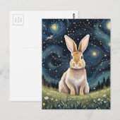 Een konijn in de Sterrennacht Briefkaart (Voorkant / Achterkant)