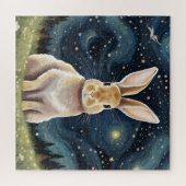 Een konijn in de Sterrennacht Legpuzzel (Horizontaal)