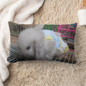 Een konijn in een dress kussen (Deken)