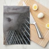 Een konijn in een dress theedoek (Quarter Fold)