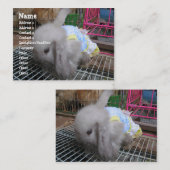 Een konijn in een dress visitekaartje (Voorkant / Achterkant)