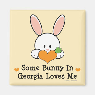 Een konijn in Georgia houdt van me magneet