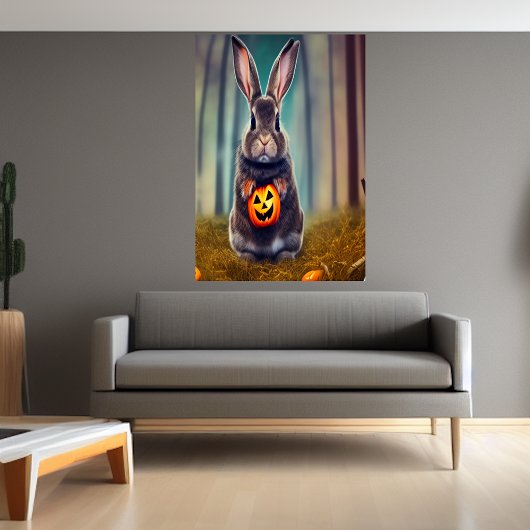 Een konijn in het bos | AI Art Poster