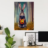 Een konijn in het bos | AI Art Poster (Thuiskantoor)