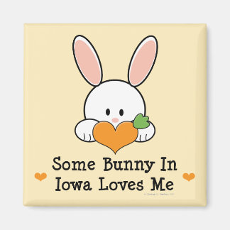 Een konijn in Iowa houdt van me magneet