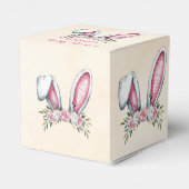 Een konijn is onderweg! Baby Shower Bedankdoosjes (Achterkant)
