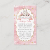 Een konijn is onderweg! Baby shower Book Request Informatiekaartje (Voorkant)