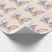 Een konijn is onderweg! Baby Shower Cadeaupapier (Hoek)
