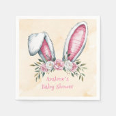 Een konijn is onderweg! Baby Shower Servet (Voorkant)