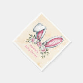 Een konijn is onderweg! Baby Shower Servet (Hoek)