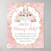 Een konijn is onderweg! Baby shower spel Poster (Voorkant)