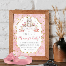 Een konijn is onderweg! Baby shower spel Poster