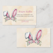 Een konijn is onderweg! Baby Shower Visitekaartje (Voorkant / Achterkant)