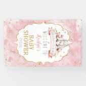 Een konijn is onderweg! Baby shower Welkom Spandoek (Horizontaal)